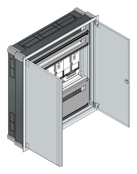 MEHLER - UP Zählerverteiler+PW+UM OÖ, Salzburg für TN-Netz, außen B1006xH1089xT245mm