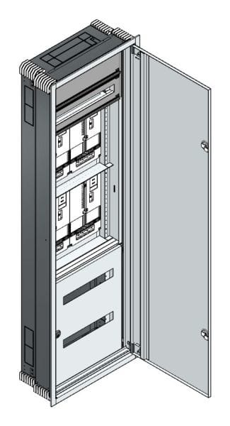 MEHLER - UP-Zählerverteiler+PW+UM Steiermark für TN-Netz, außen B596xH1864xT245mm