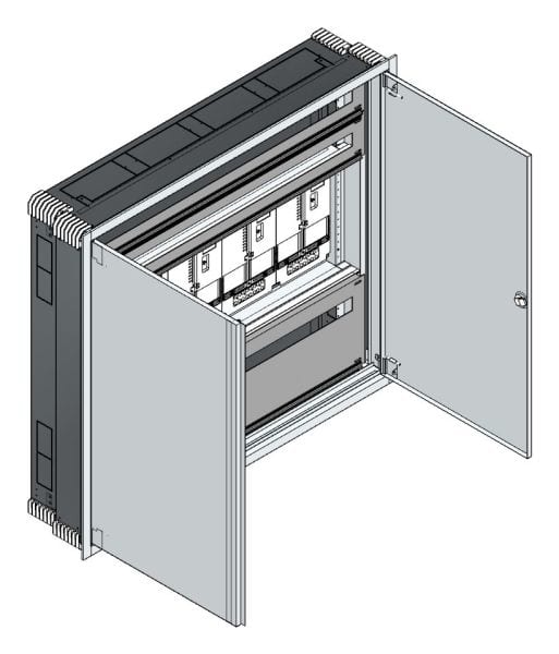 MEHLER - UP Zählerverteiler+PW+UM OÖ, Salzburg für TN-Netz, außen B1216xH1089xT245mm