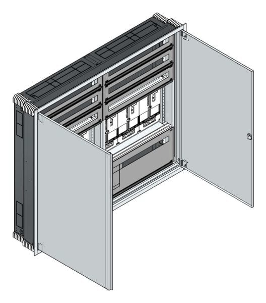 MEHLER - UP Zählerverteiler+PW+UM OÖ, Salzburg für TN-Netz, außen B1501xH1239xT245mm