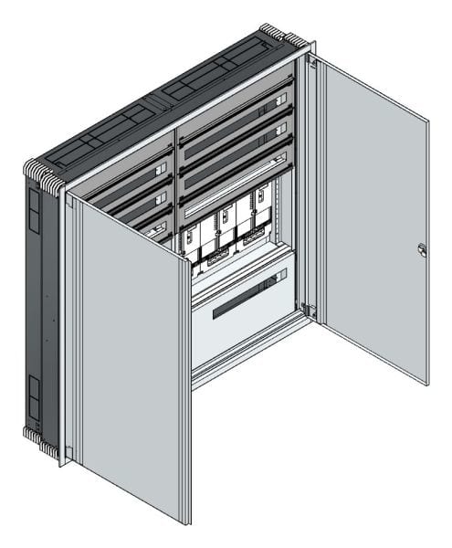 MEHLER - UP-Zählerverteiler+PW+UM Steiermark für TN-Netz, außen B1501xH1414xT245mm