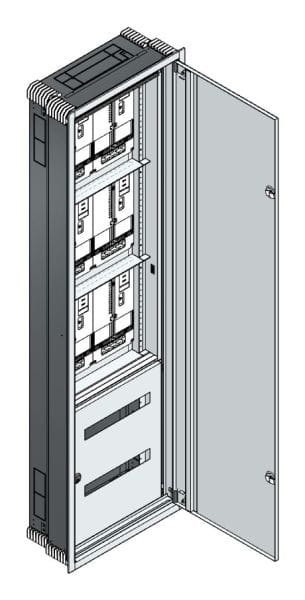 MEHLER - UP-Zählerverteiler+PW+UM Steiermark für TN-Netz, außen B596xH2039xT245mm