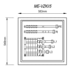 MEHLER - Vorzählersicherungskasten Wien Nische B535xH520xT135mm 5 Abgänge