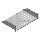 MEHLER - 19'' Fachboden 2HE, geschlitzt, max. 30kg Tiefe 300mm, vorne geschraubt