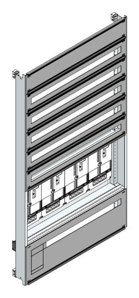 MEHLER - Zählerverteilereinsatz,4ZP, OÖ,Salzburg TN-Netz, Einsatzmaß B915xH1625mm
