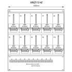 MEHLER - Zählergerüst 1055x1150x155mm 10ZP inkl. VZSI 25A fix, schaltbar