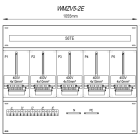MEHLER - Zählergerüst 1055x850x155mm 5ZP inkl. VZSI 25A fix, schaltbar