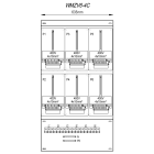MEHLER - Zählergerüst 635x1150x155mm 6ZP inkl. VZSI 25A fix, schaltbar