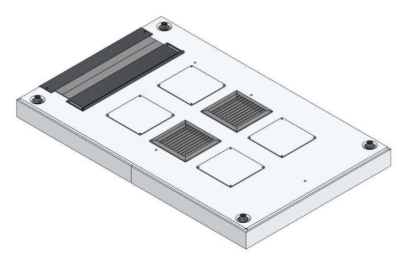 MEHLER - Lüftungsdachblech + TH + kpl. Verkabelung für TSRM-B/1000