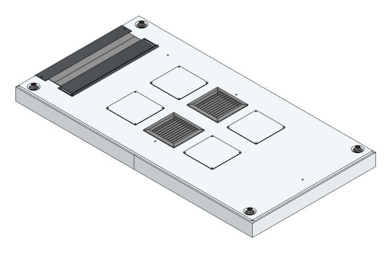 MEHLER - Lüftungsdachblech + TH + kpl. Verkabelung für TSRM-B/1200