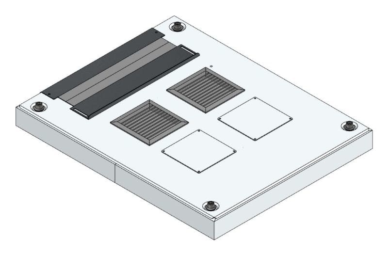 MEHLER - Lüftungsdachblech + TH + kpl. Verkabelung für TSRM-B/800
