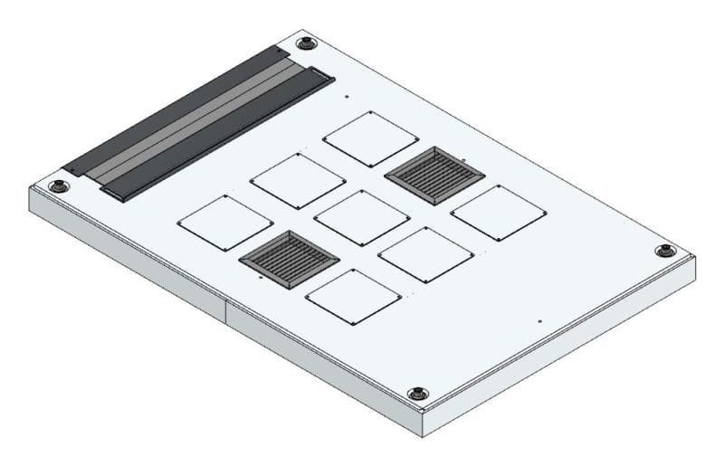 MEHLER - Lüftungsdachblech + TH + kpl. Verkabelung für TSRM-C/1200