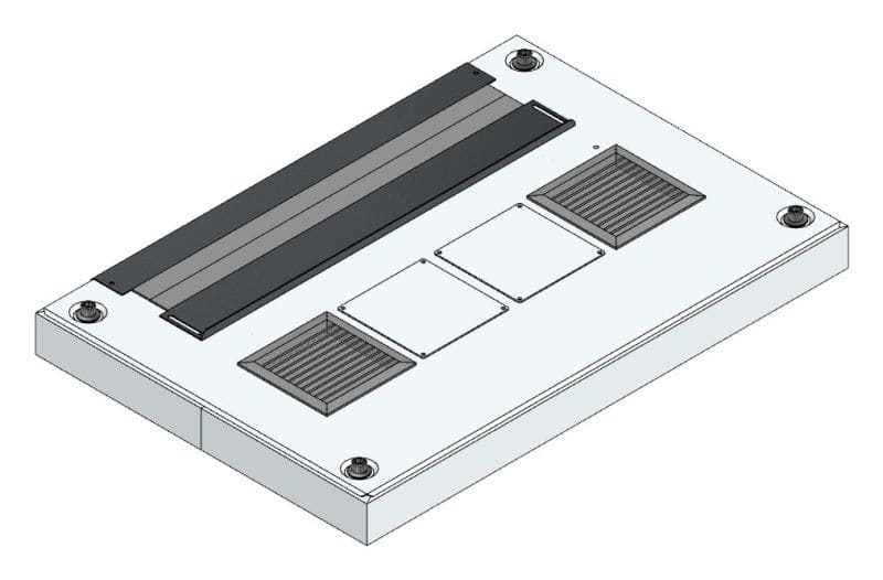 MEHLER - Lüftungsdachblech + TH + kpl. Verkabelung für TSRM-C/600