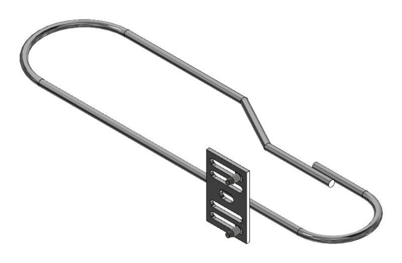 MEHLER - Rangierbügel groß 300x90mm seitlich eingebaut.