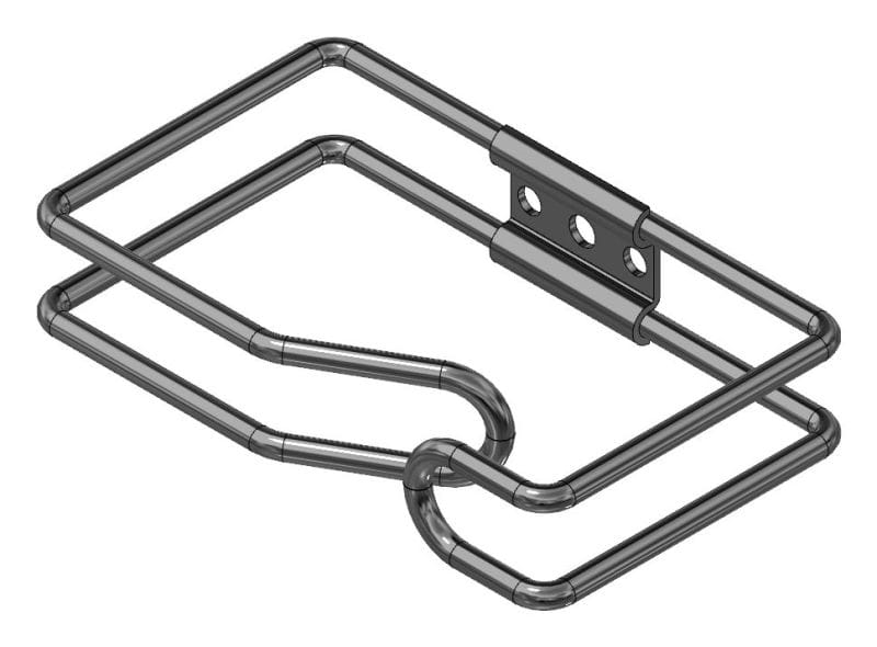 MEHLER - 1Stk. Kabelrangierbügel Metall B125xH75xT25mm Chrom