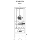 MEHLER - Anschlußverteiler B360xH940xT235mm Abgang: FI + LSS 3p C32A, BV