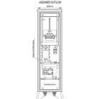 MEHLER - Anschlußverteiler B360xH1235xT250mm Abgang:FI 4/63A 0,1 S FU, W