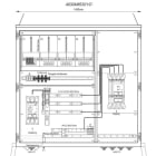MEHLER - Wandlermessverteiler B1490xH1450xT400mm Zul. LS 630A, Abg. 1x LS+FI 4/630A, O