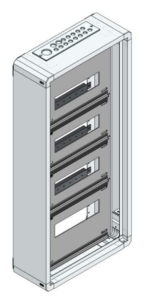 MEHLER - AP-Installations-Flachverteiler, 40TE o.RW, B350xH755xT130mm
