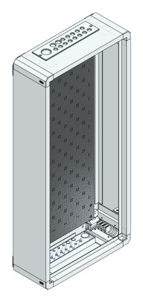 MEHLER - AP-Rangierverteiler o.RW, B350xH755xT130mm,inkl. MO-gelocht