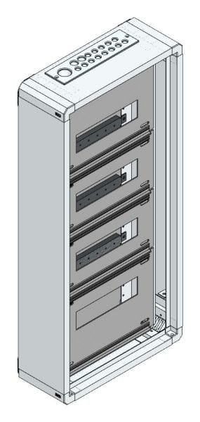 MEHLER - AP-Installations-Flachverteiler, 40TE m.RW, B350xH755xT130mm
