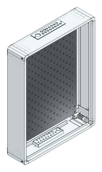 MEHLER - AP-Rangierverteiler o.RW, B565xH755xT130mm,inkl. MO-gelocht