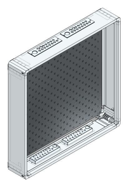 MEHLER - AP-Rangierverteiler+Rückwand m.RW, B765xH755xT130mm,inkl. MO-gelocht