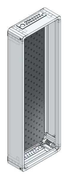 MEHLER - AP-Rangierverteiler+Rückwand m.RW, B350xH1055xT130mm,inkl. MO-gelocht