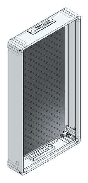 MEHLER - AP-Rangierverteiler+Rückwand m.RW, B565xH1055xT130mm,inkl. MO-gelocht