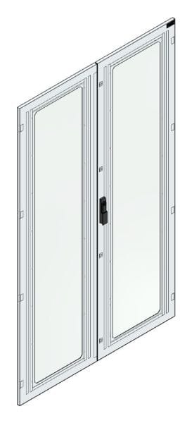 MEHLER - Sichttür für TSRM-E H=2000 m. SWH Securityglasfenster, Sichtfl. 2x365x1800