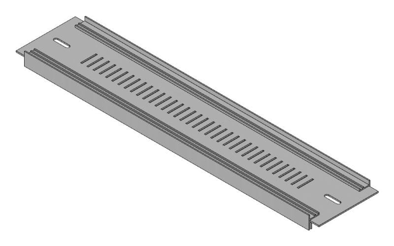 MEHLER - Blende geschlossen,Breite B, belüftet Kunststoff,B490xH100mm