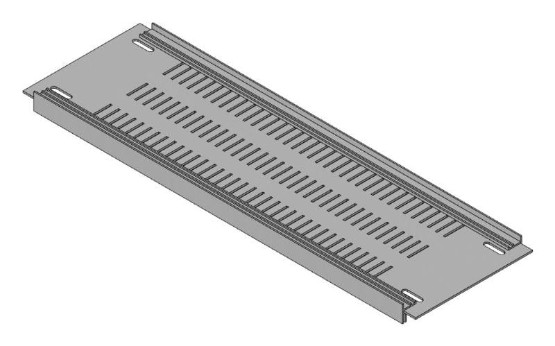 MEHLER - Blende geschlossen,Breite B, belüftet Kunststoff,B490xH150mm