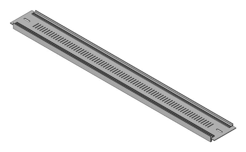 MEHLER - Blende geschlossen,Breite D, belüftet Kunststoff,B900xH100mm