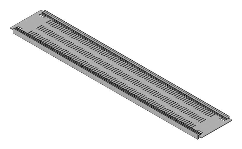 MEHLER - Blende geschlossen,Breite D, belüftet Kunststoff,B900xH150mm