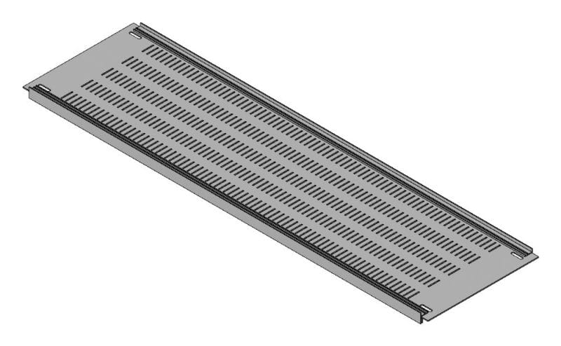 MEHLER - Blende geschlossen,Breite D, belüftet Kunststoff,B900xH250mm