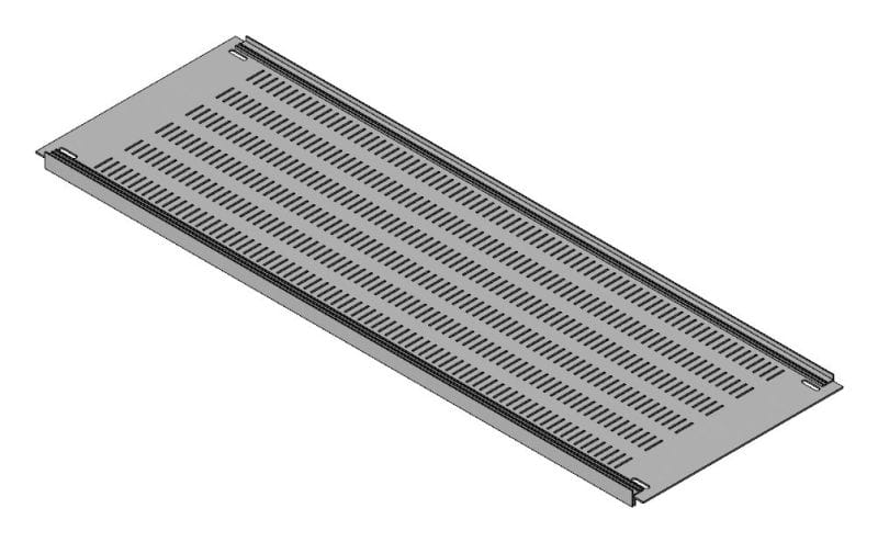 MEHLER - Blende geschlossen,Breite D, belüftet Kunststoff,B900xH300mm