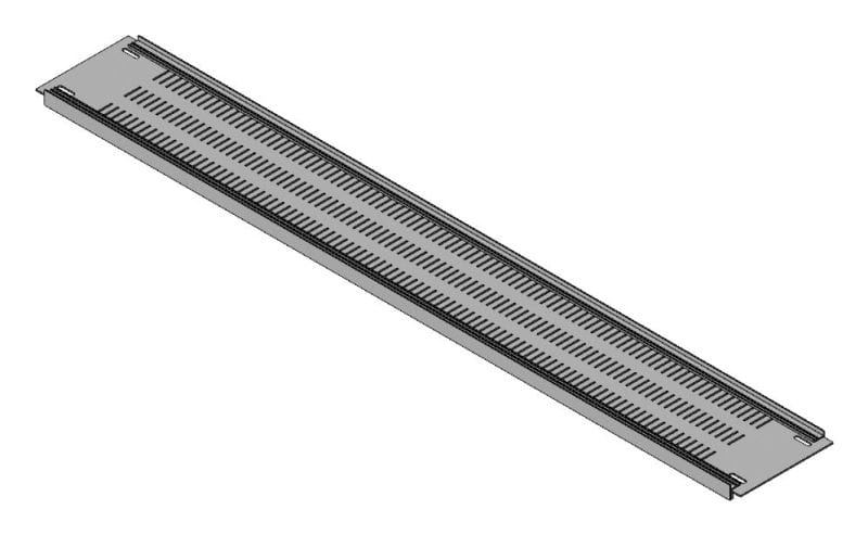 MEHLER - Blende geschlossen,Breite E, belüftet Kunststoff,B1110xH150mm