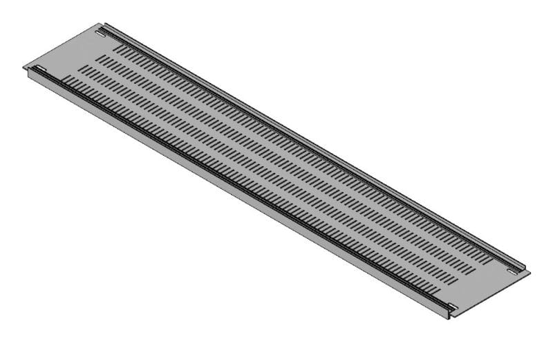 MEHLER - Blende geschlossen,Breite E, belüftet Kunststoff,B1110xH200mm