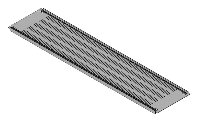 MEHLER - Blende geschlossen,Breite E, belüftet Kunststoff,B1110xH250mm