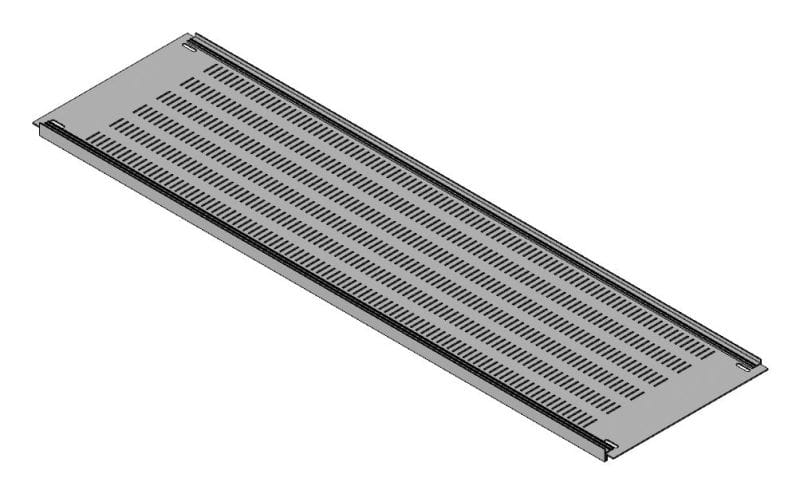 MEHLER - Blende geschlossen,Breite E, belüftet Kunststoff,B1110xH300mm