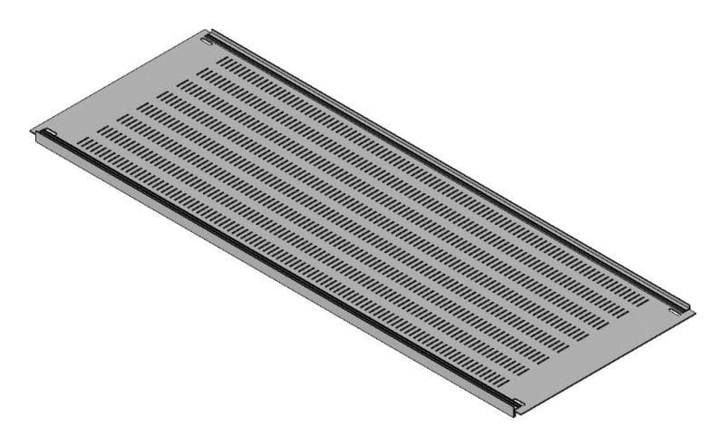 MEHLER - Blende geschlossen,Breite E, belüftet Kunststoff,B1110xH400mm