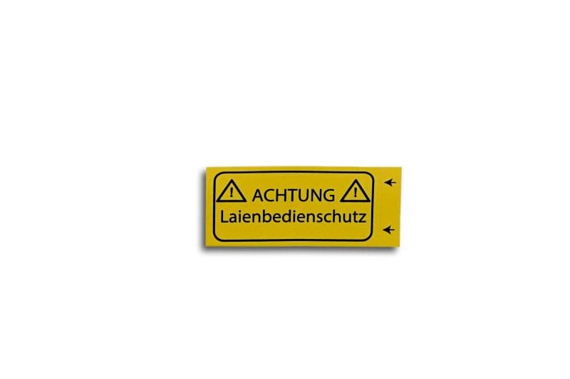 MEHLER - Aufkleber Laienbedienschutz Aufkleber 62x30mm