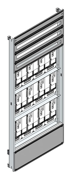 MEHLER - Einsatz f. Zählerverteiler,12ZP, TN-Netz Einsatzmaß B915xH2100mm