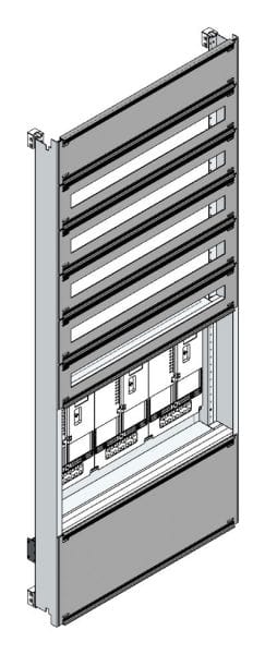 MEHLER - Zählerverteilereinsatz,3ZP, Wien TN-Netz, Einsatzmaß B705xH1625mm