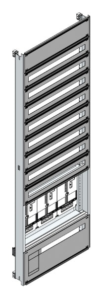 MEHLER - Zählerverteilereinsatz,3ZP, OÖ,Salzburg TN-Netz, Einsatzmaß B705xH2100mm