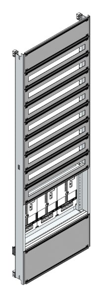 MEHLER - Einsatz f. Zählerverteiler,3ZP, TN-Netz Einsatzmaß B705xH2100mm