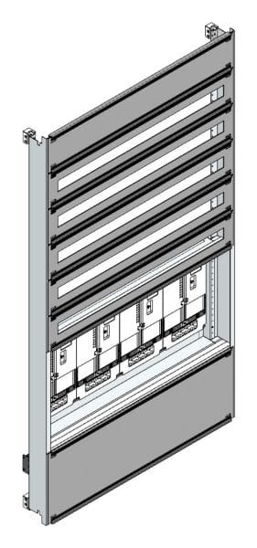 MEHLER - Zählerverteilereinsatz,4ZP, Wien TN-Netz, Einsatzmaß B915xH1625mm