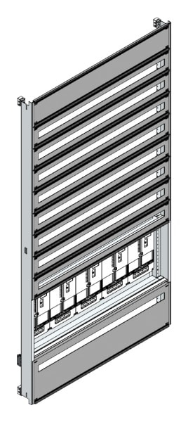 MEHLER - Zählerverteilereinsatz,5ZP, Kärnten TN-Netz, Einsatzmaß B1105xH2100mm