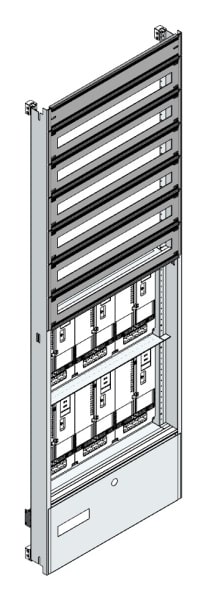 MEHLER - Zählerverteilereinsatz,6ZP, Burgenland TN-Netz, Einsatzmaß B705xH2100mm