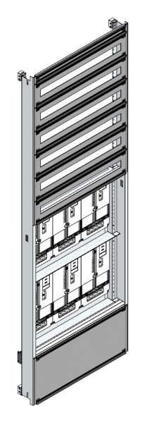 MEHLER - Einsatz f. Zählerverteiler,6ZP, TN-Netz Einsatzmaß B705xH2100mm